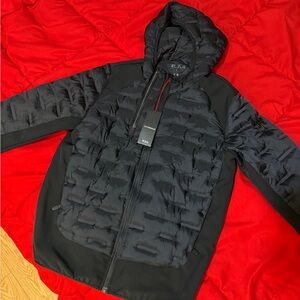Tumi Black Puffer Jacket with Hood